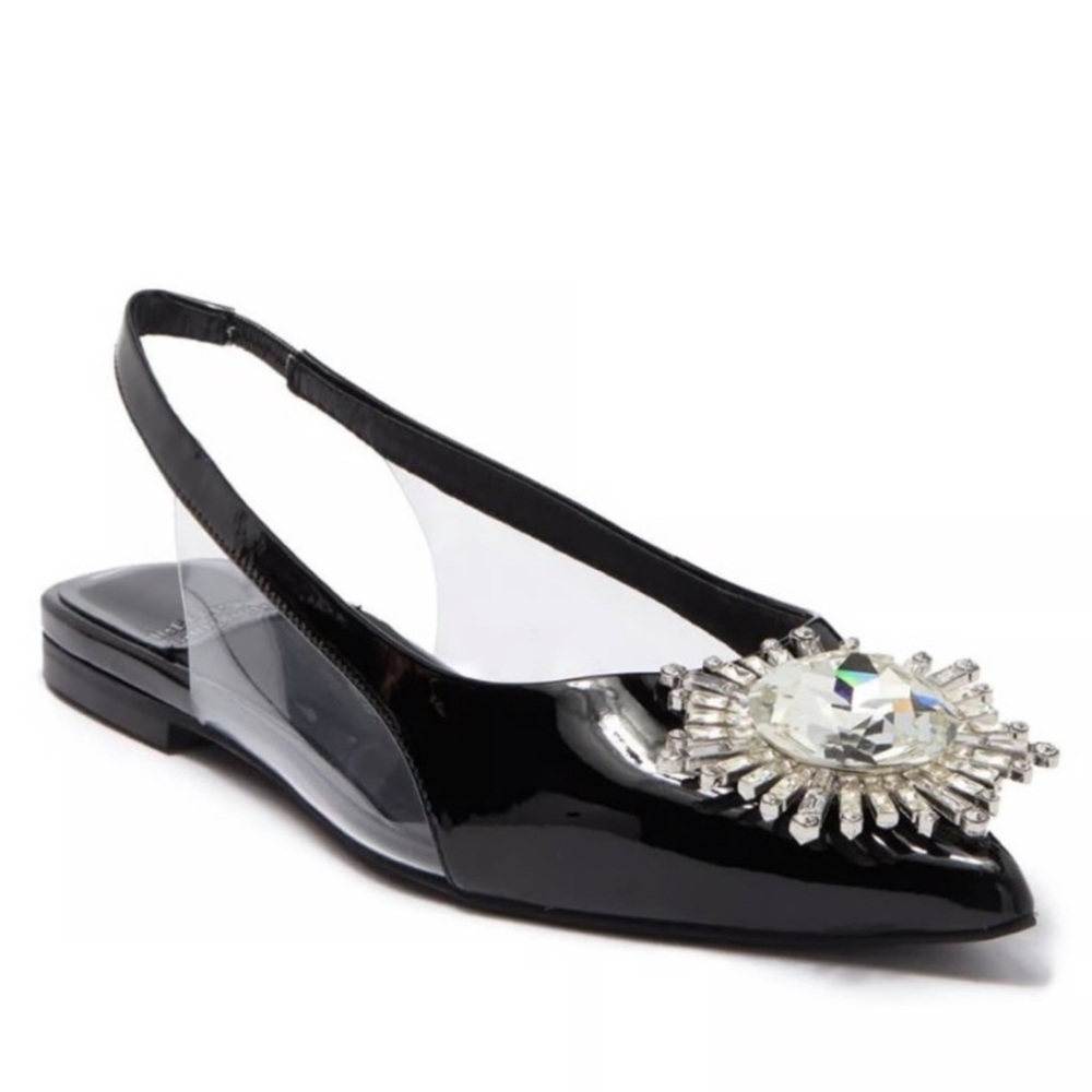Jeffrey Campbell Delane Slingback Flat Embellished Starburst Sz 7.5